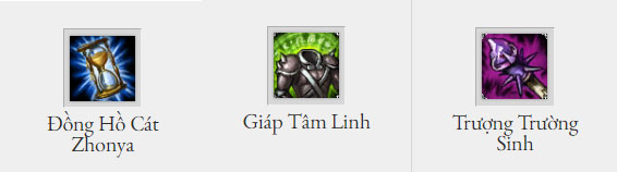 Các trang bị vào giữa trận cung cấp thời gian hồi chiêu cho Lillia