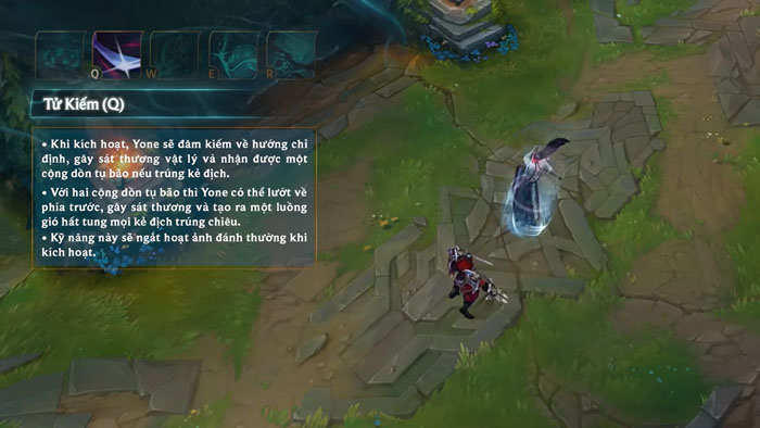 Skill Q của Yone - Tử kiếm
