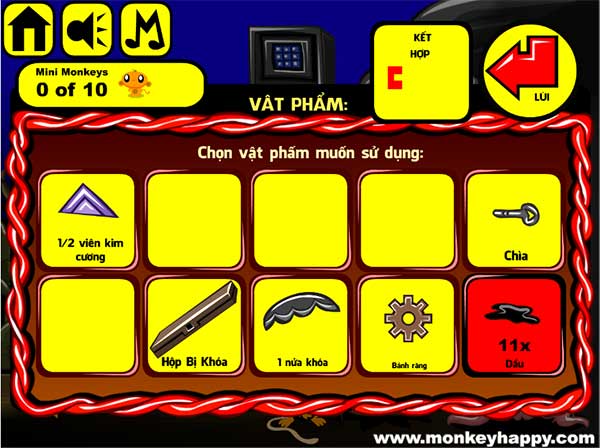 Các vật đã thu được