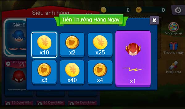 Nhận thưởng hàng ngày