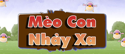 Mèo con nhảy xa