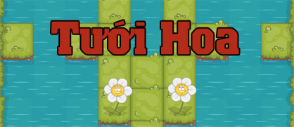 Tưới hoa trong vườn