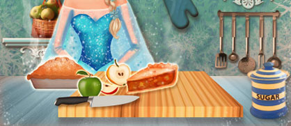 Elsa làm bánh táo