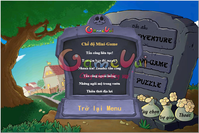 Chế độ Mini game bên trong