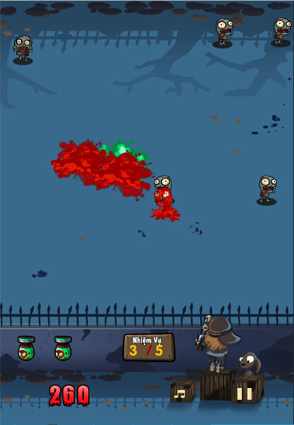 Thiếu niên bắn zombie