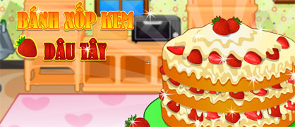 Bánh xốp kem dâu tây