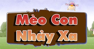 Mèo con nhảy xa