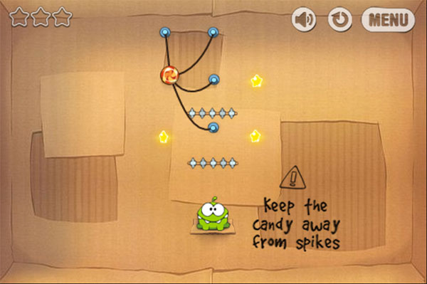 Màn hình chính game Cut the rope