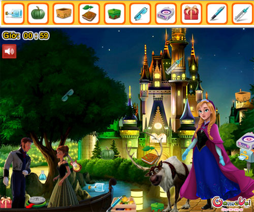 Elsa tìm đồ vật ẩn