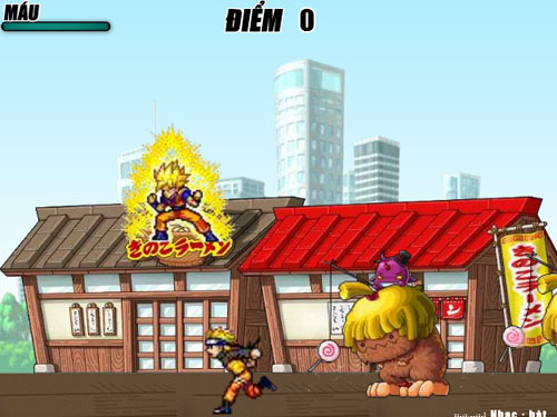 Goku đối đầu Naruto