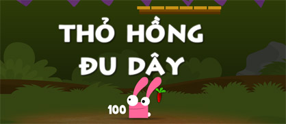 Thỏ hồng đu dây