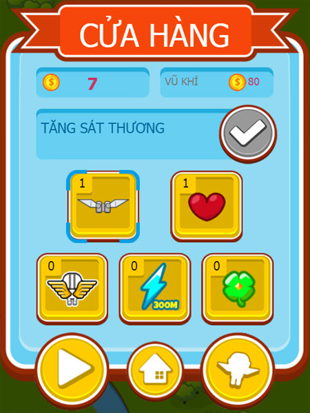 Cửa hàng nâng cấp trong Biệt đội lính bay