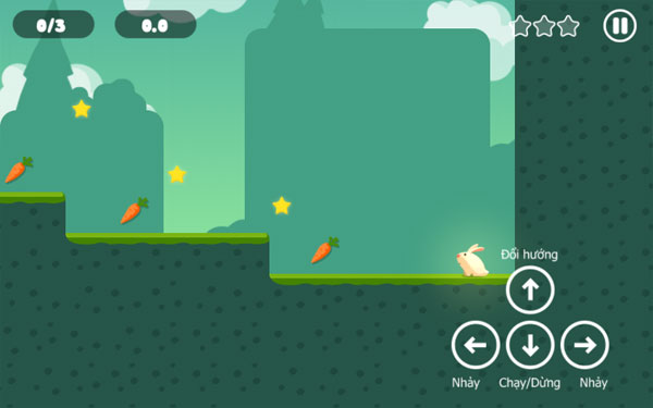 Màn hình chơi game Chú thỏ tham lam