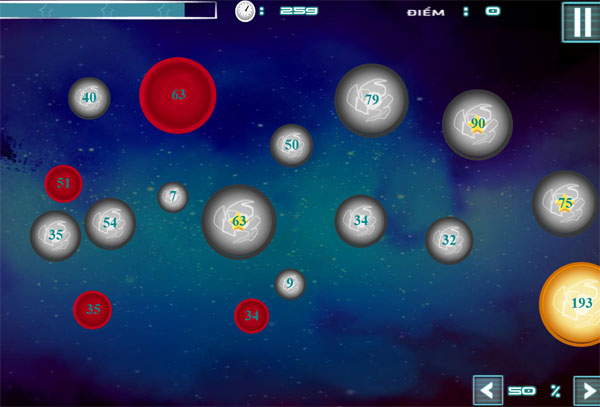 Màn hình chơi game Chinh phạt thiên hà