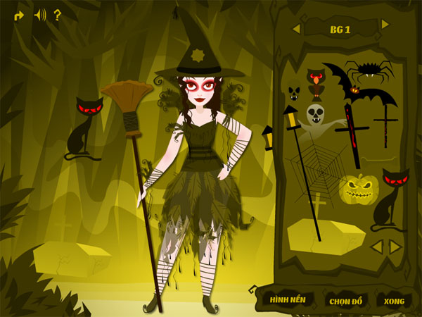 Trang trí nền trong Trang điểm phù thủy