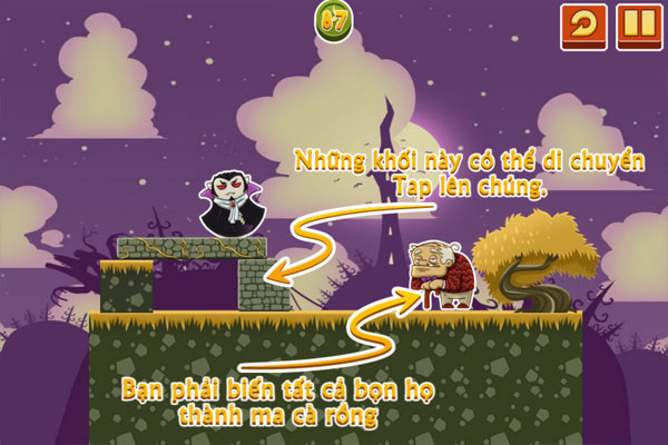 Cách chơi game Halloween Ma cà rồng