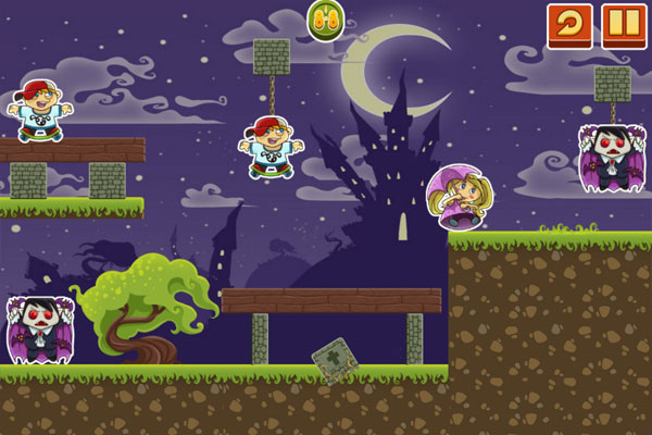 Màn hình chơi game Halloween Ma cà rồng