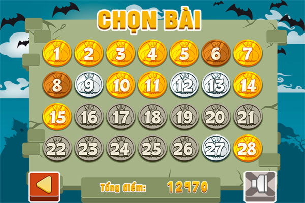 Chọn bài trong Halloween Ma cà rồng