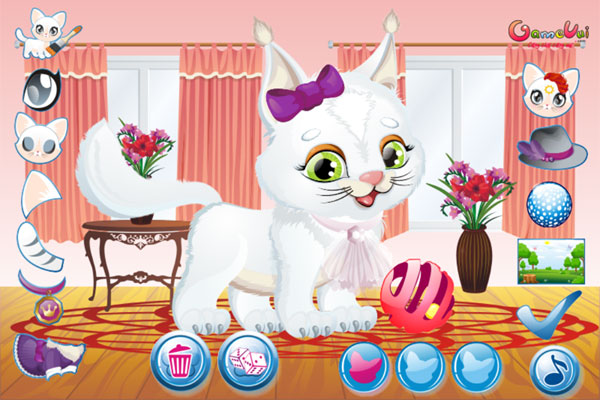 Màn hình chơi game Làm đẹp mèo cưng