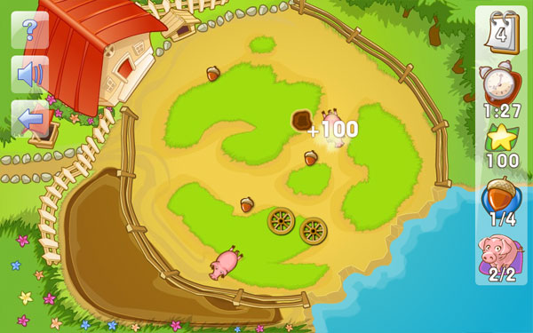 Màn hình chơi game Heo hồng tinh nghịch