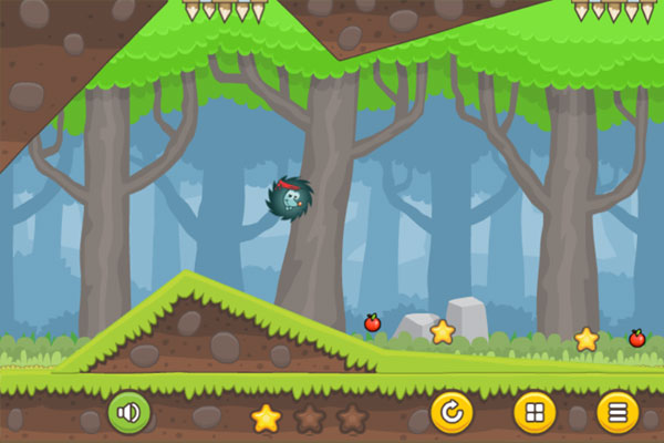 Màn hình chơi game Nhím con tìm táo 2