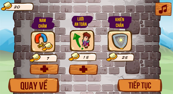 Mua vật phẩm trong game Giải cứu Rapunzel