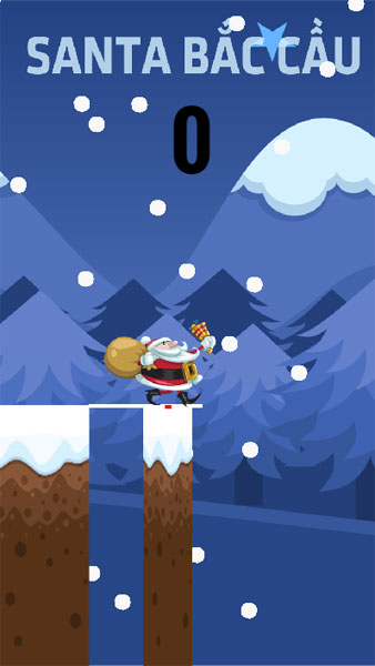 Màn hình chơi game Santa bắc cầu