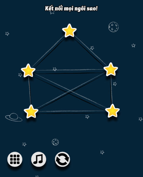 Màn hình chơi game Nối sao