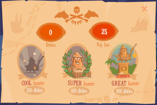 Thành tựu trong Thợ săn Willie