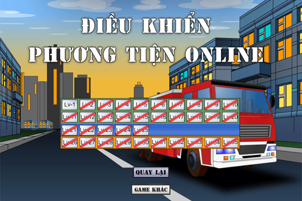 Chọn bài Điều khiển phương tiện online