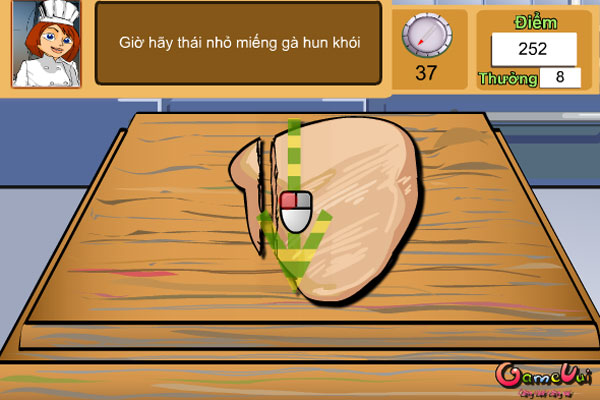 Thái nhỏ nguyên liệu cho Cơm chiên gà