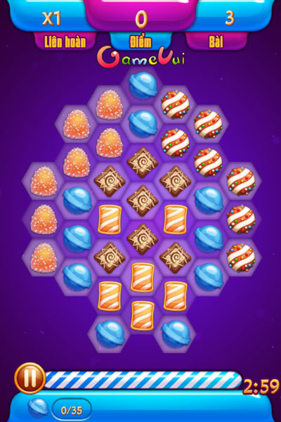 Màn hình chơi game Thiên hà kẹo ngọt