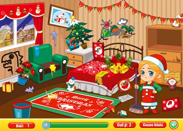 Dọn phòng ngủ trong Giáng sinh dọn nhà