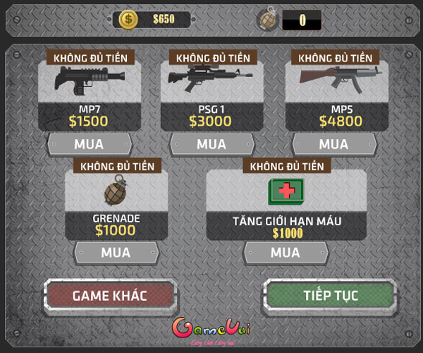 Mua trang bị Bắn nhau trong phố