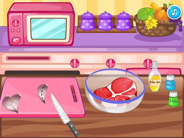 Bắt đầu chế biến trong Chuẩn cơm mẹ nấu