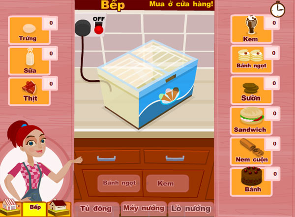 Bếp chế biến trong Tập làm nông dân