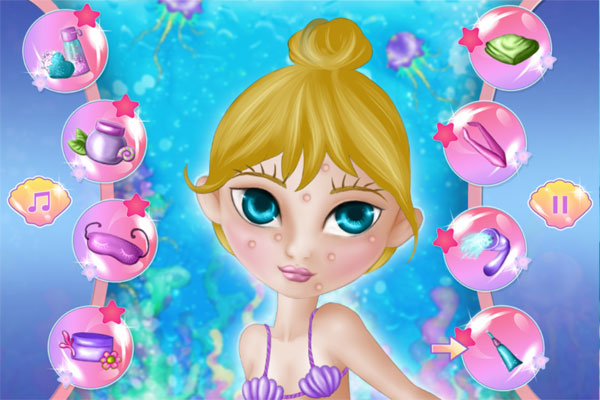 Làm sạch khuôn mặt Nàng tiên cá Stella