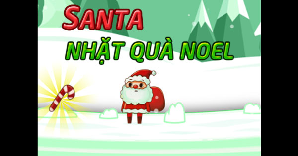 Santa nhặt quà Noel