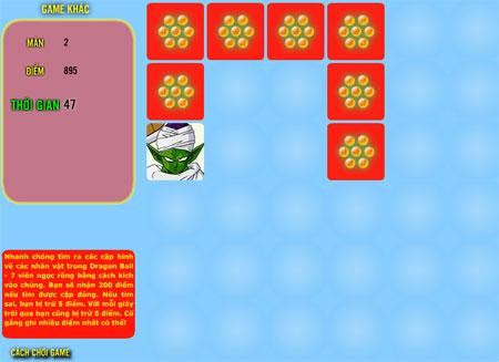 Dragon Ball tìm cặp hình