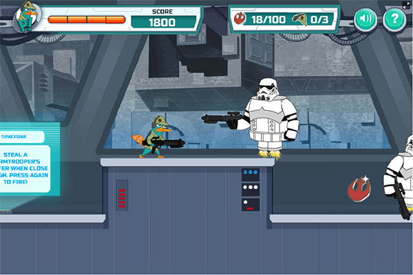 Điều khiển nhân vật hoạt hình Điệp vụ Perry