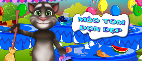 Mèo Tom dọn dẹp