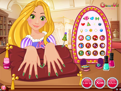 Rapunzel chăm sóc tay