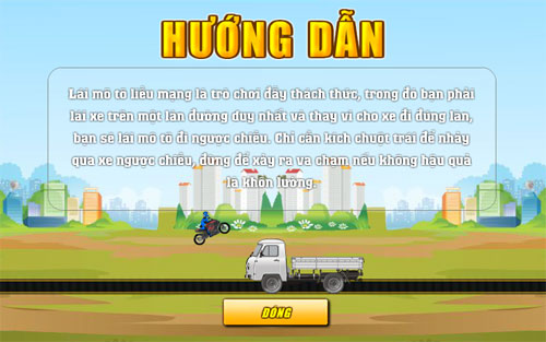 Lái mô tô liều mạng