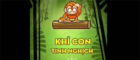 Khỉ con tinh nghịch
