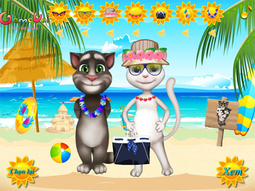 Talking Tom và Angela đi biển