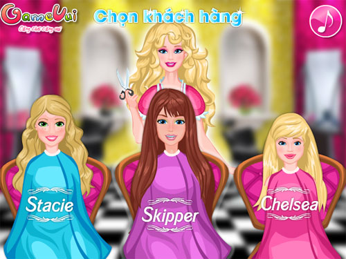 Barbie làm tóc