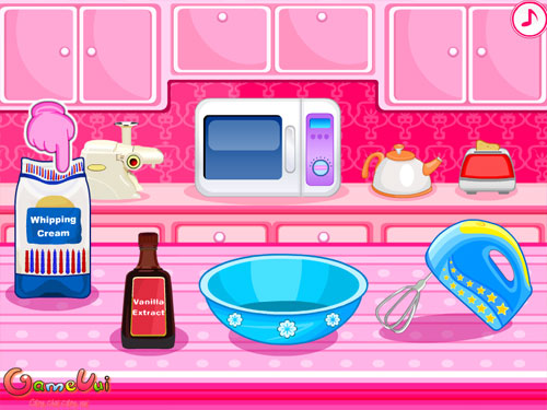 Làm kem hoa quả 2