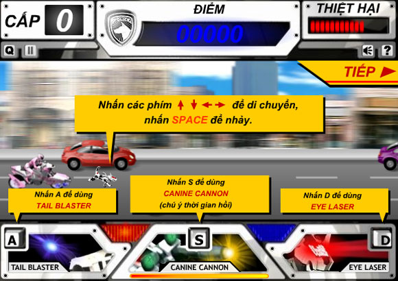 Cách điều khiển game Siêu nhân hồng hành động