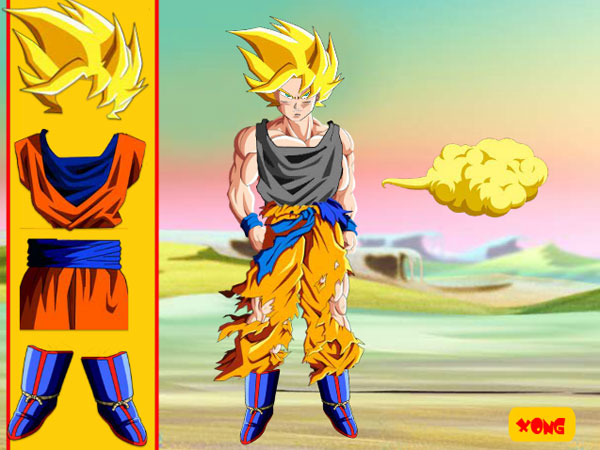 Lựa đồ trong game Trang phục Goku