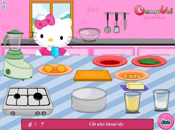 Bắt đầu cùng Hello Kitty nấu súp